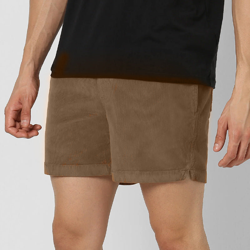 Simple men's shorts made of corduroy