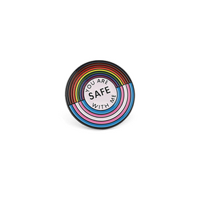 You are safe with ME' Enamel Brooch Pins Pendant