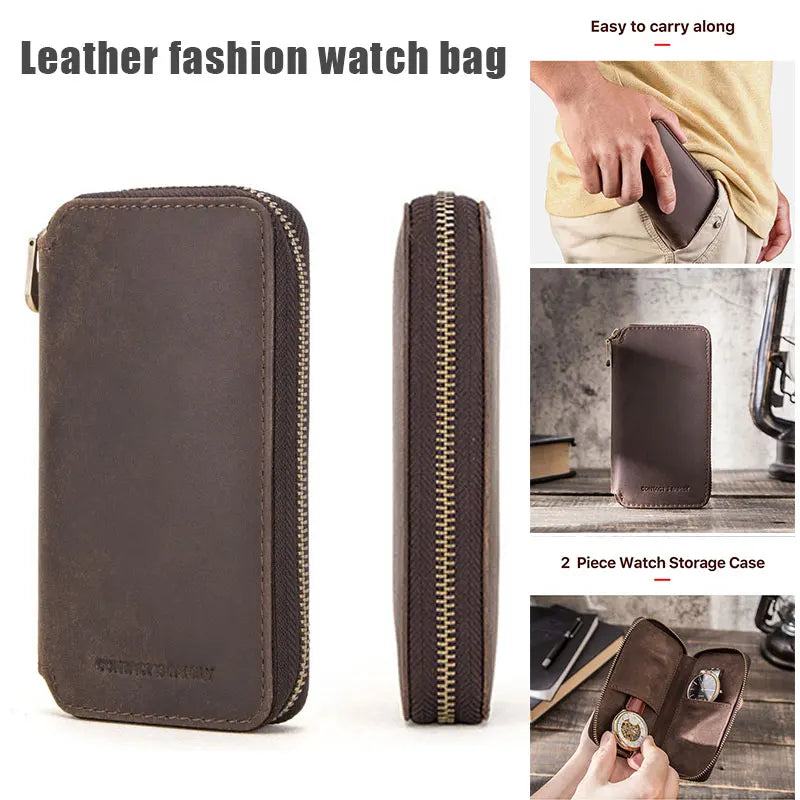 Double Leather Watch Case