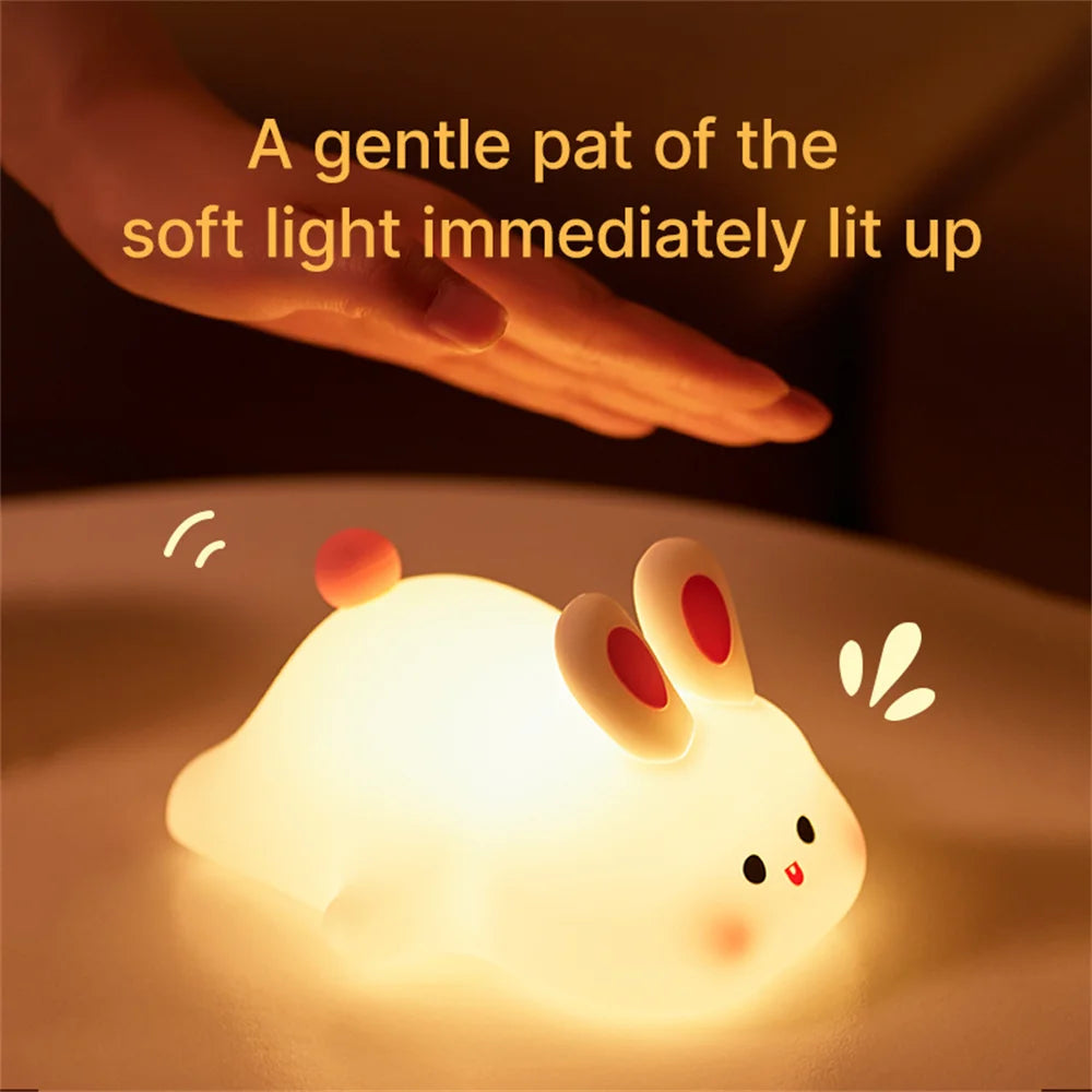 LED Night light Cute Big Face Rabbit