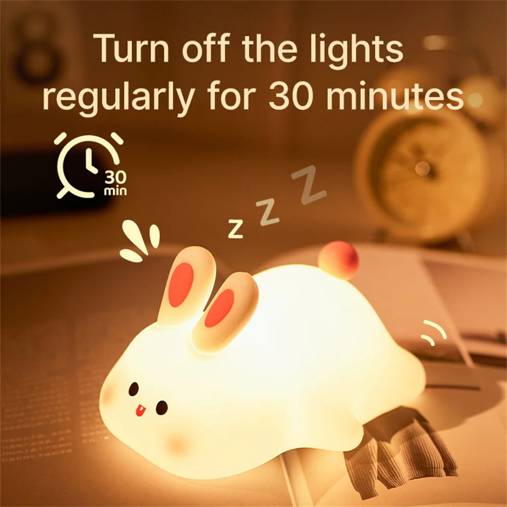 LED Night light Cute Big Face Rabbit