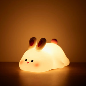 LED Night Light cute Rabbit Animal Cartoon Silicone Lamp Dimmable USB Rechargeable